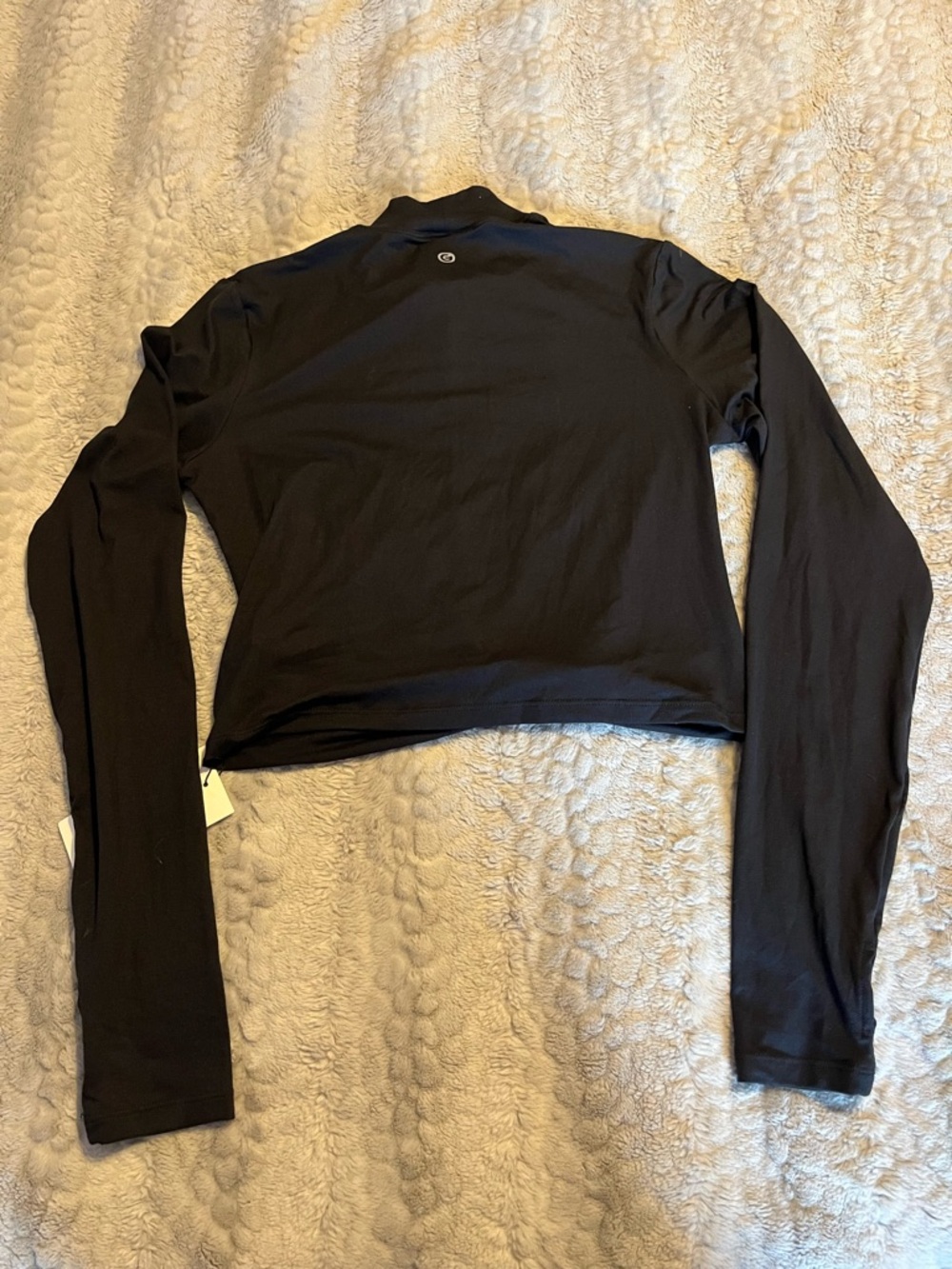 Black Long-Sleeve Twist Front Top - Picture 3 of 4